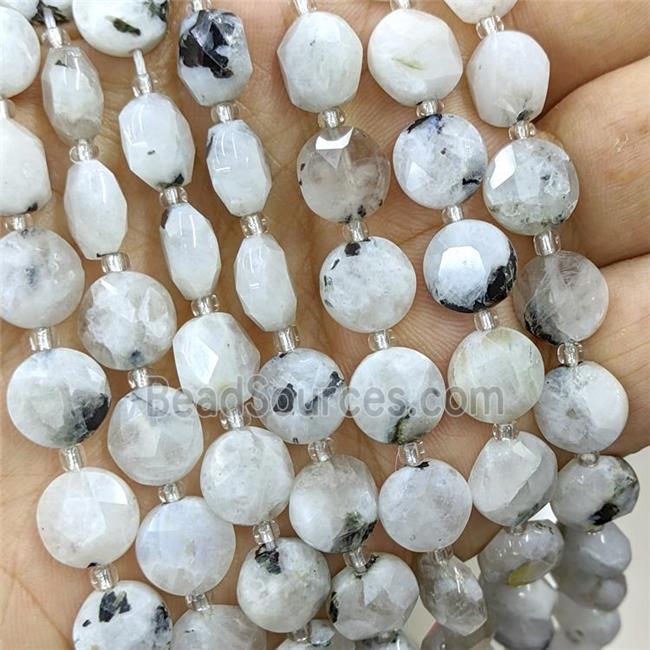 gemstone bead, faceted flat round