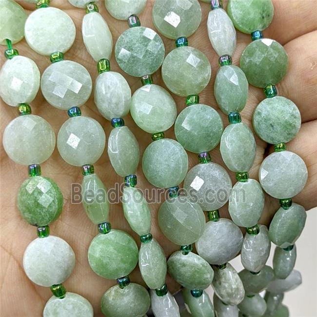 gemstone bead, faceted flat round