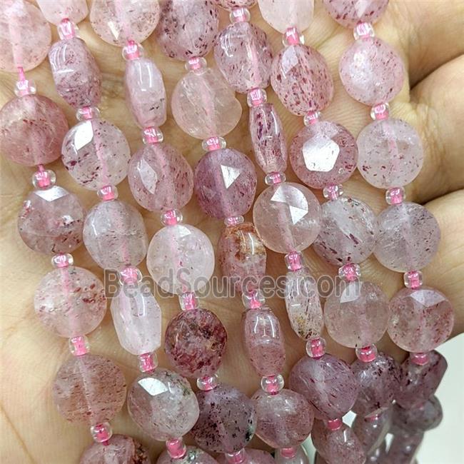 gemstone bead, faceted flat round