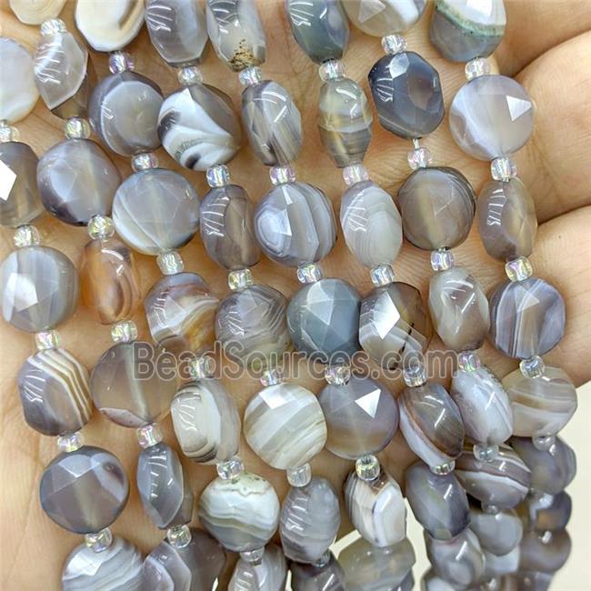 gemstone bead, faceted flat round