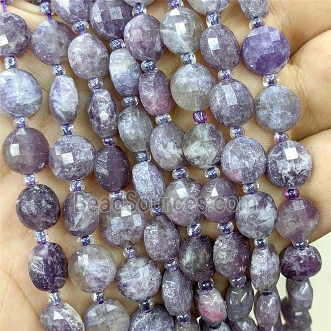 gemstone bead, faceted flat round