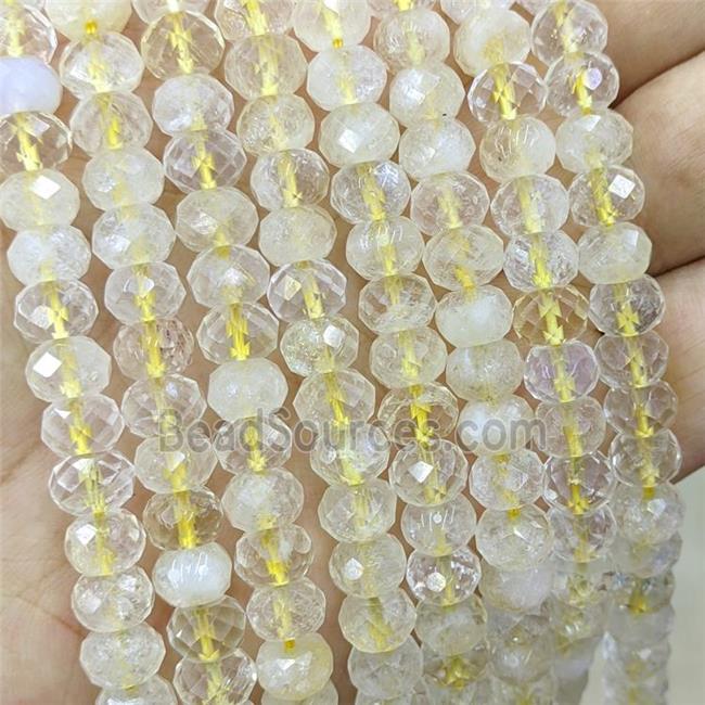 gemstone bead, faceted rondelle