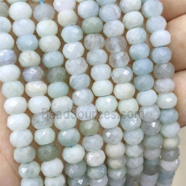 gemstone bead, faceted rondelle