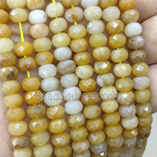 gemstone bead, faceted rondelle