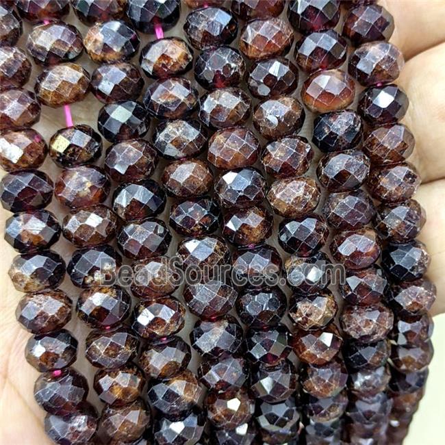 gemstone bead, faceted rondelle