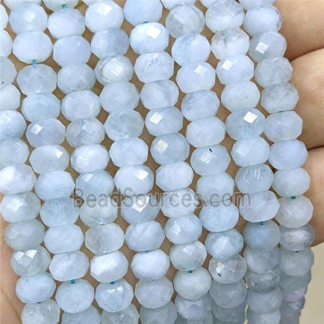 gemstone bead, faceted rondelle