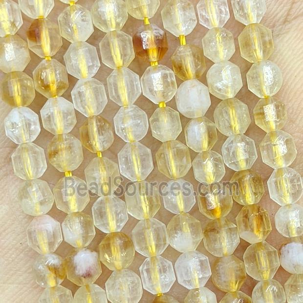 Natural Yellow Citrine Beads Prism