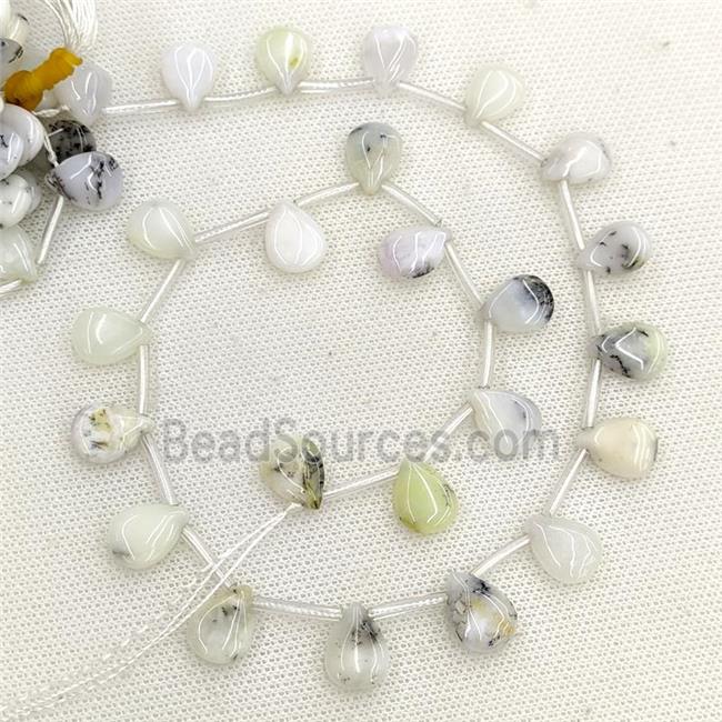 Natural White Opal Beads Teardrop Topdrilled