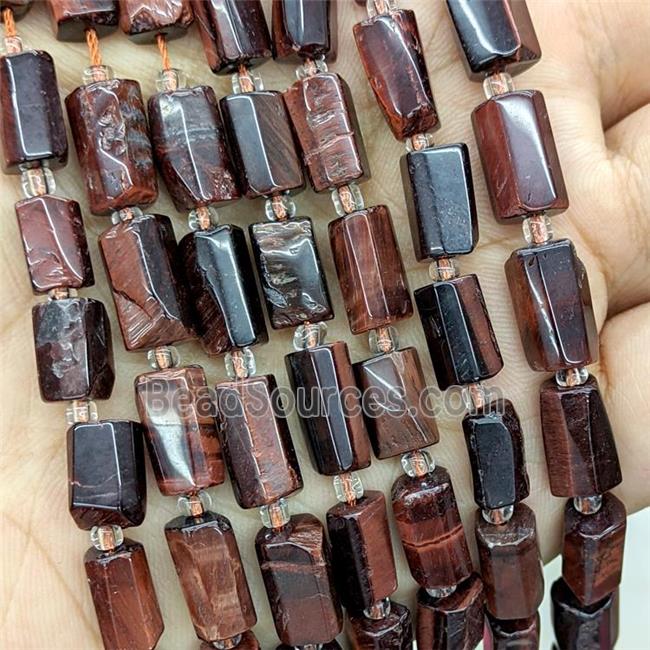 Red Tiger Eye Stone Tube Beads