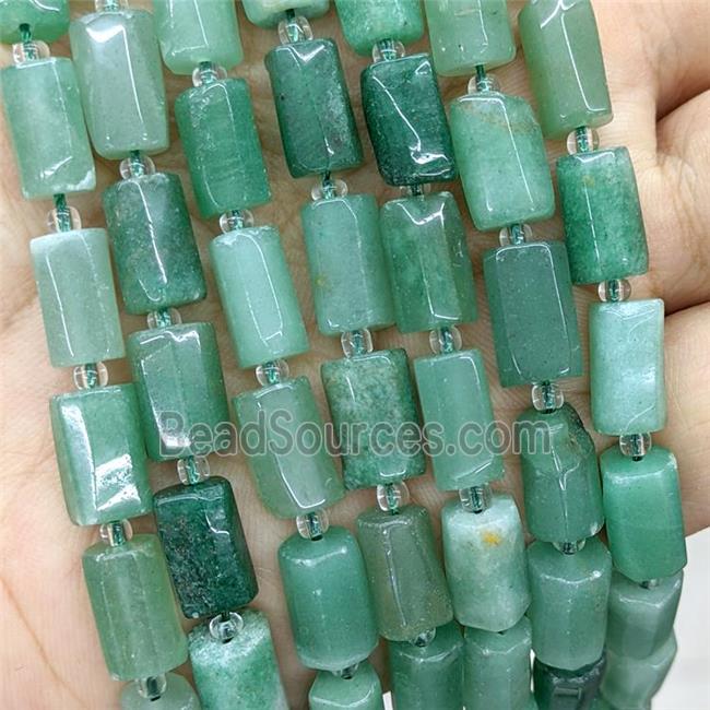 Natural Green Aventurine Tube Beads