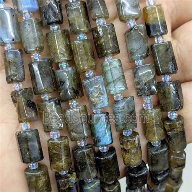 Natural Labradorite Tube Beads A-Grade