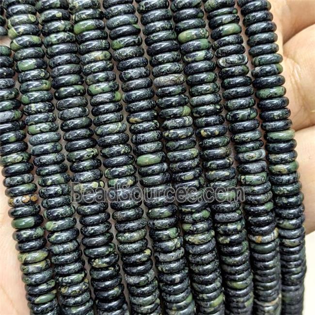 Natural Green Kambaba Jasper Heishi Beads