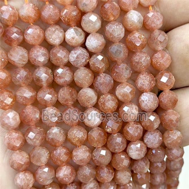 Natural Golden Spot Orange Sunstone Beads A-Grade