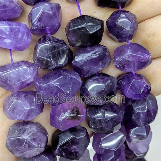 Natural Amethyst Nugget Beads Purple Freeform