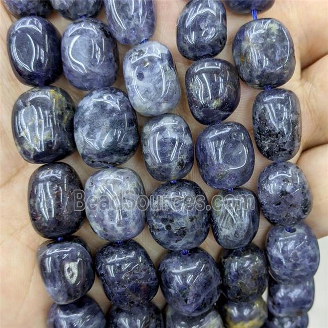 Natural Iolite Nugget Beads Inkblue Freeform