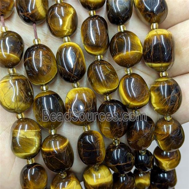 Natural Tiger Eye Stone Nugget Beads Freeform