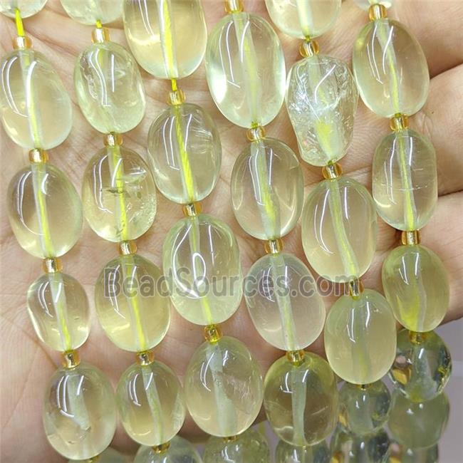 Natural Lemon Quartz Nugget Beads Freeform