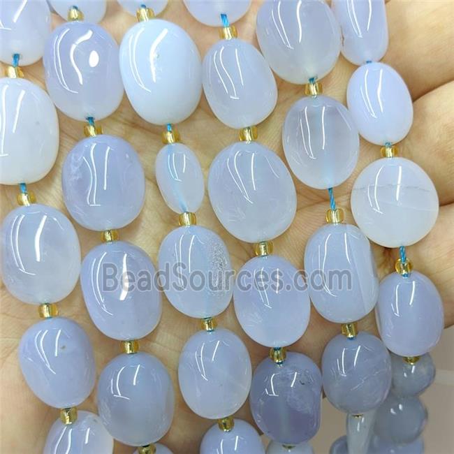 Natural Blue Chalcedony Nugget Beads Freeform