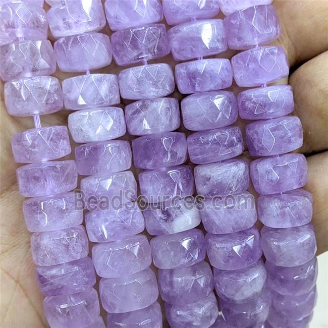 Natural Amethyst Beads Purple Faceted Rondelle