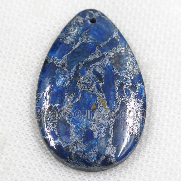 blue Lapis Lazuli teardrop pendant