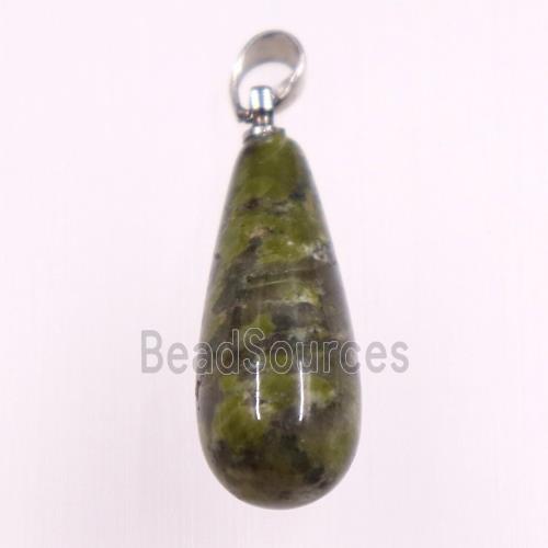 Unakite Stone pendants, teardrop