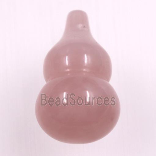 rose quartz pendants, gourd