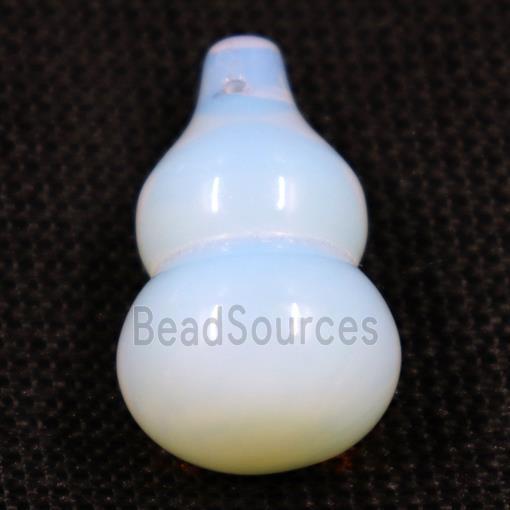 white opalite pendants, gourd