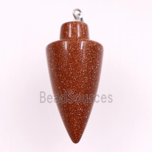 gold sandstone pendants, bullet