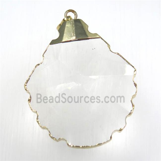 Glass crystal pendants, gold plated