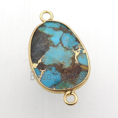 Turquoise teardrop connector