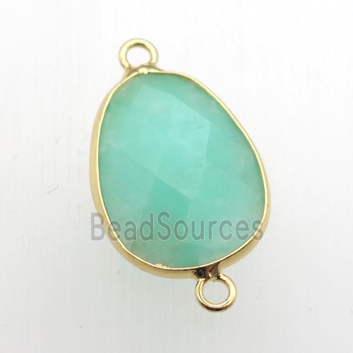 green Jasper teardrop connector