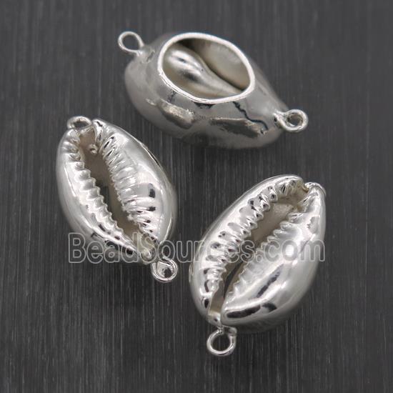 Conch Shell connector, silver plated