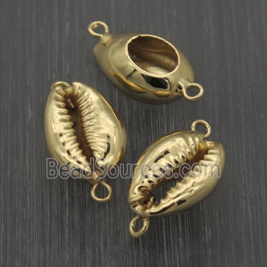 puka Conch Shell connector, gold plated