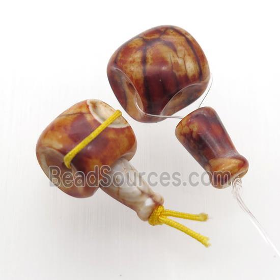 Tibetan Agate Guru Beads, 3holes