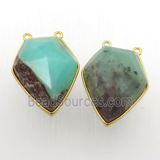 green Australian Chrysoprase arrowhead pendant