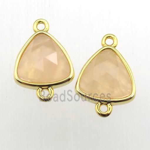 yellow MoonStone triangle connector