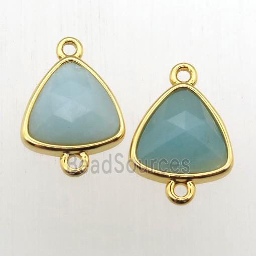 blue Amazonite triangle connector