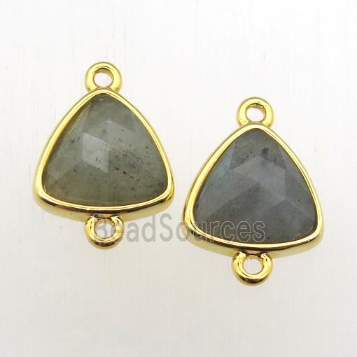 Labradorite triangle connector