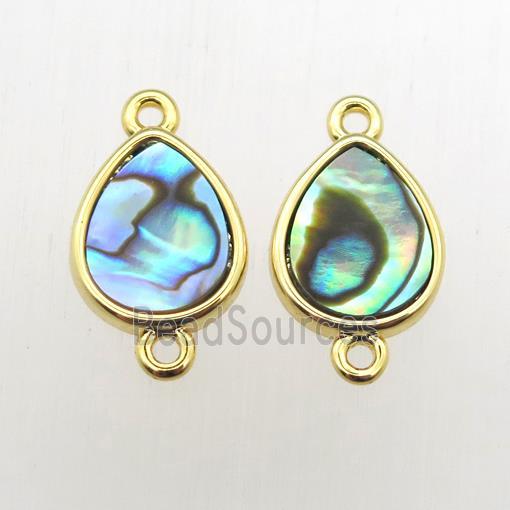 Abalone Shell teardrop connector