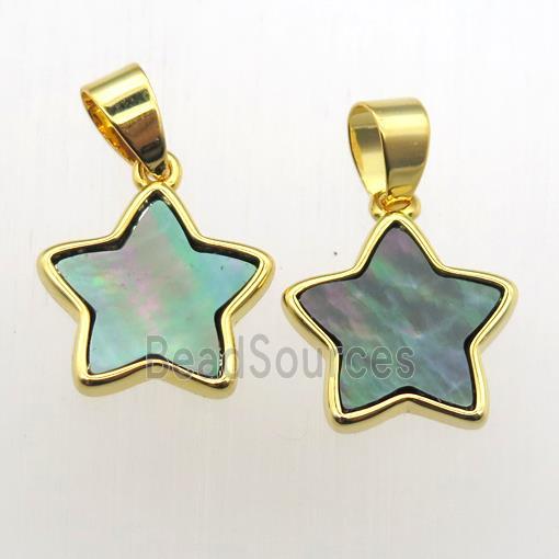 gray Abalone Shell star pendant