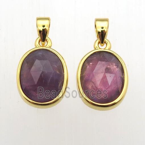 Amethyst oval pendant