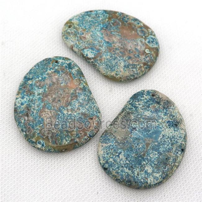 blue Ocean Jasper pendants, freeform