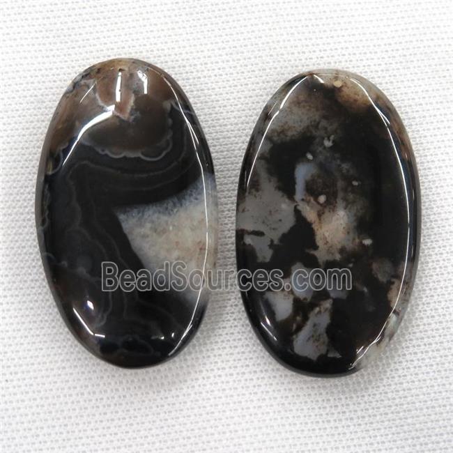 black Cherry Agate oval pendants