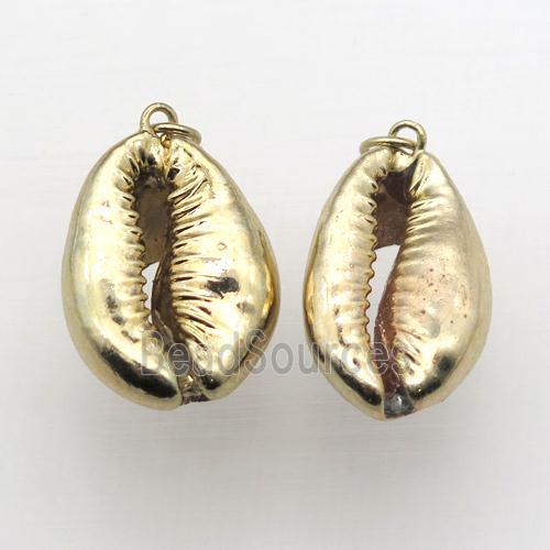 shell pendant, gold plated