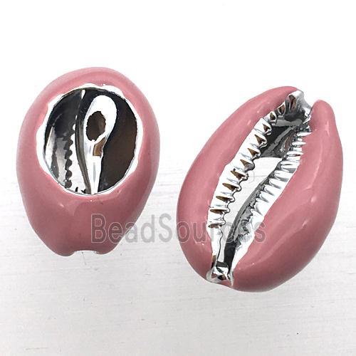 Conch Shell connector with pink enameling