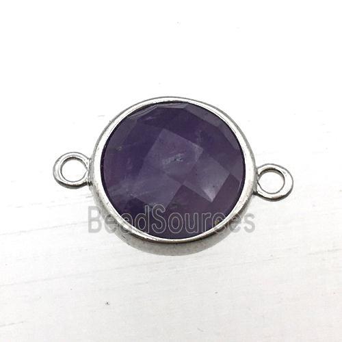 purple Amethyst circle connector