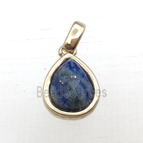 blue Lapis Lazuli teardrop pendant