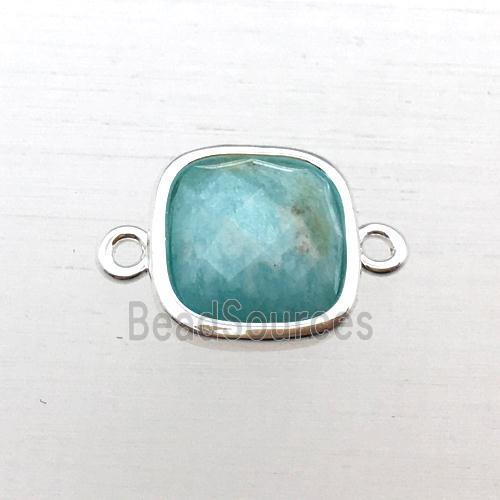 green Amazonite square connector