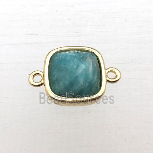 green Amazonite square connector