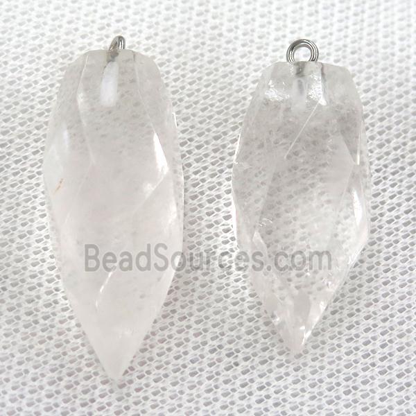 Clear Quartz bullet pendant